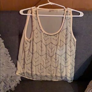 Beaded sheer crop top